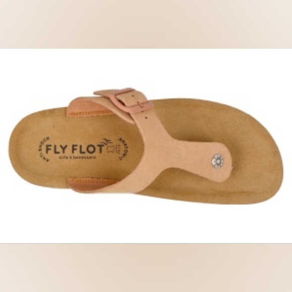 Fly Flot. Woman's Leather Soled Slipper - ROSA ANTICO. Size 7 - Picture 2 of 13